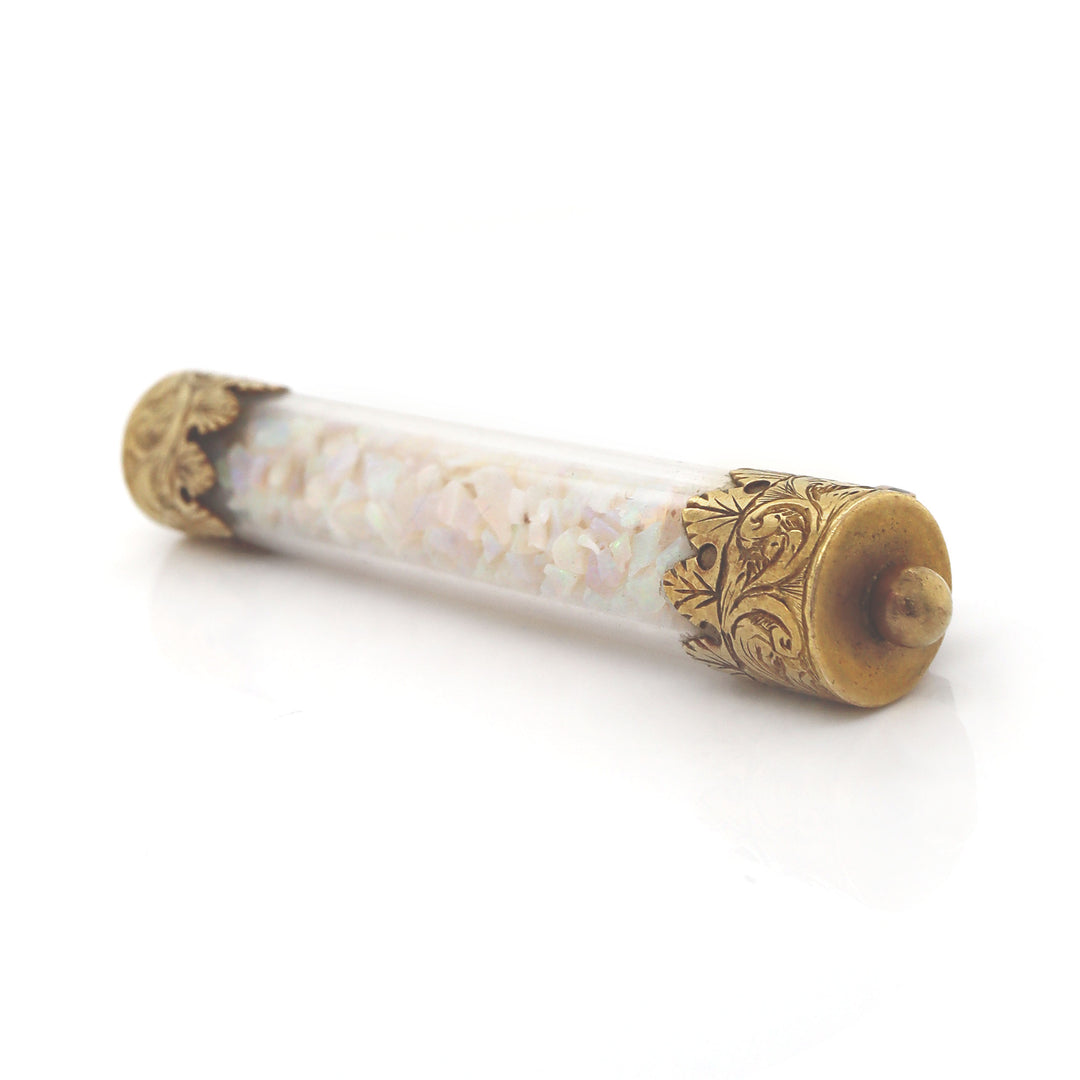 9CT Yellow Gold Australian Opal Antique Brooch