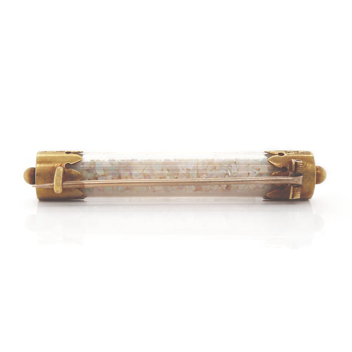 9CT Yellow Gold Australian Opal Antique Brooch