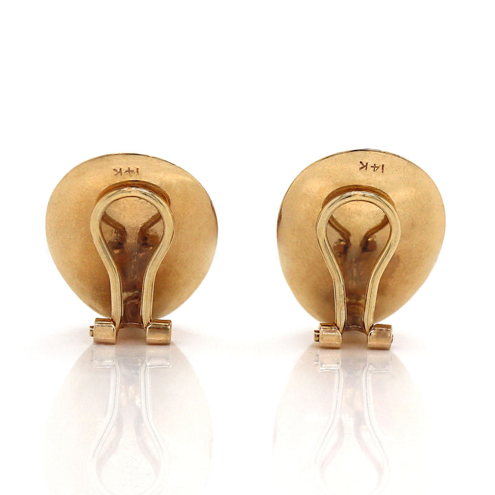 14CT Yellow Gold Vintage Diamond Clip Earrings