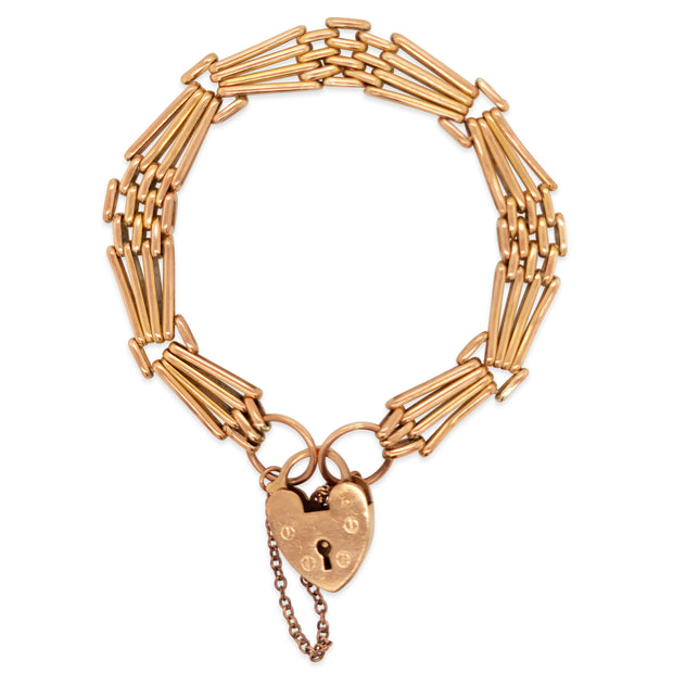 9CT Yellow Gold Gate Chain Bracelet