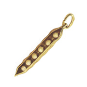 18CT Yellow Gold Six Peas In A Pod Charm/Pendant