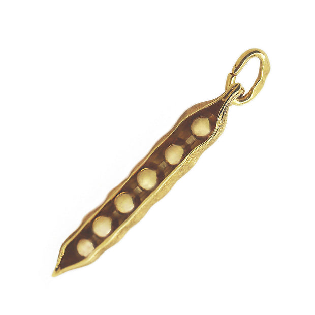 18CT Yellow Gold Six Peas In A Pod Charm/Pendant