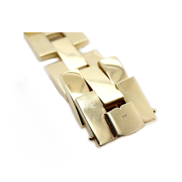 14CT Yellow Gold Brutalist Bracelet c. 1960s