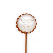 9CT Yellow Gold Moonstone Man In The Moon Stick Pin