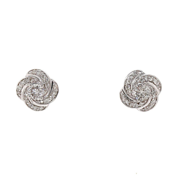 10CT White Gold Diamond Earrings