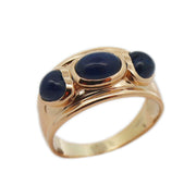 14CT Yellow Gold Vintage Sapphire Bombe Ring