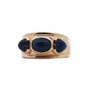14CT Yellow Gold Vintage Sapphire Bombe Ring