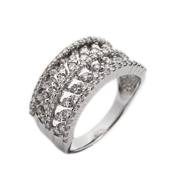 9CT White Gold Diamond Dress Ring