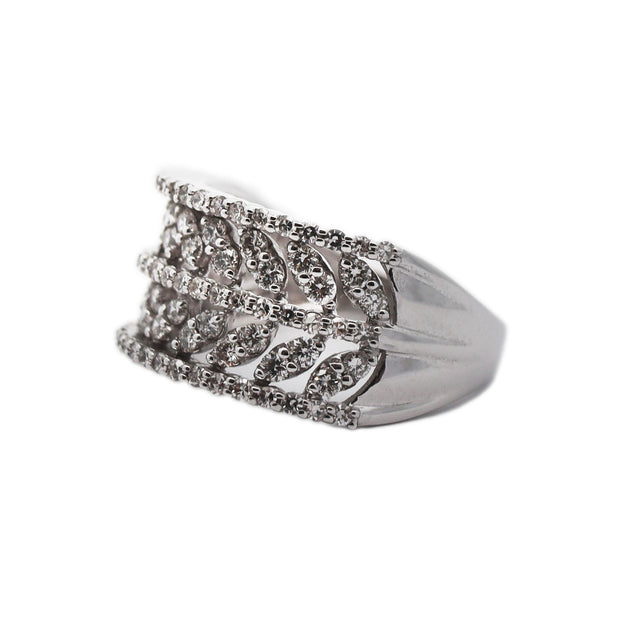 9CT White Gold Diamond Dress Ring