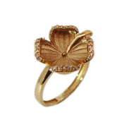 18CT Yellow Gold Diamond Blossom Ring