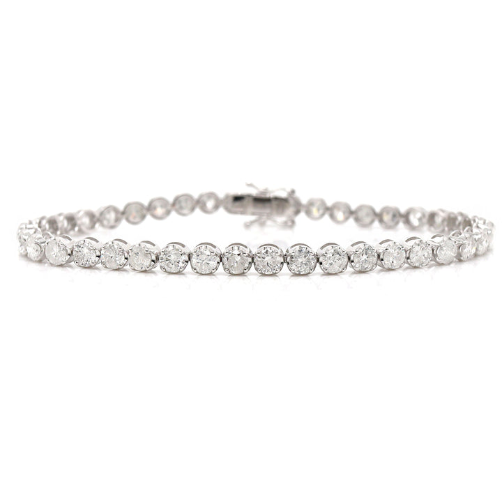 18CT White Gold 5.00CT Diamond Tennis Bracelet