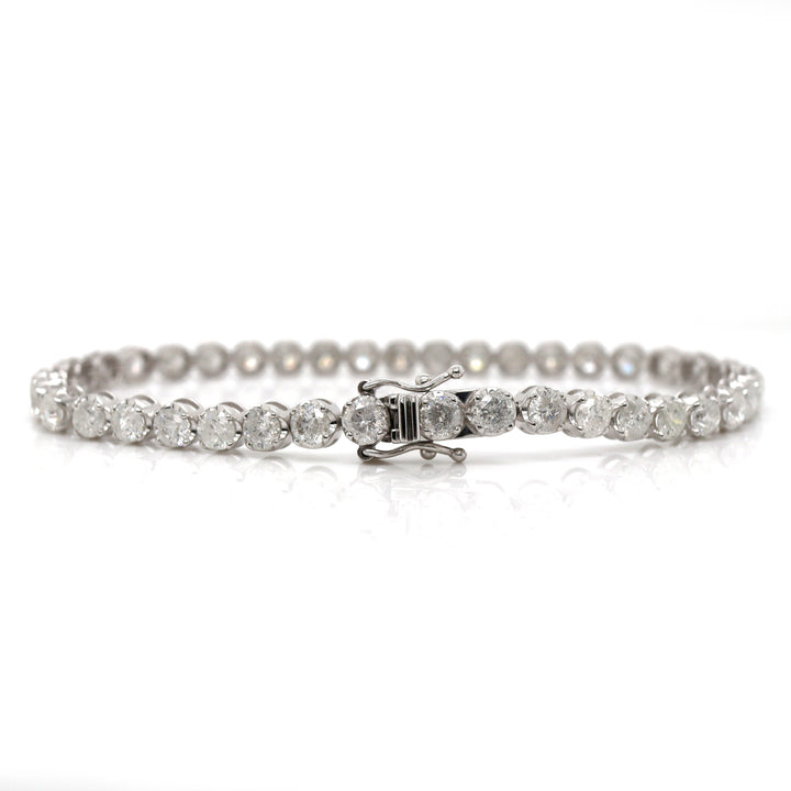 18CT White Gold 5.00CT Diamond Tennis Bracelet