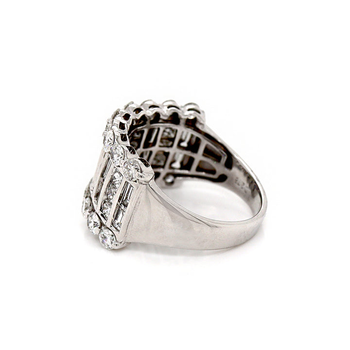 14ct White Gold Vintage Diamond Band Ring