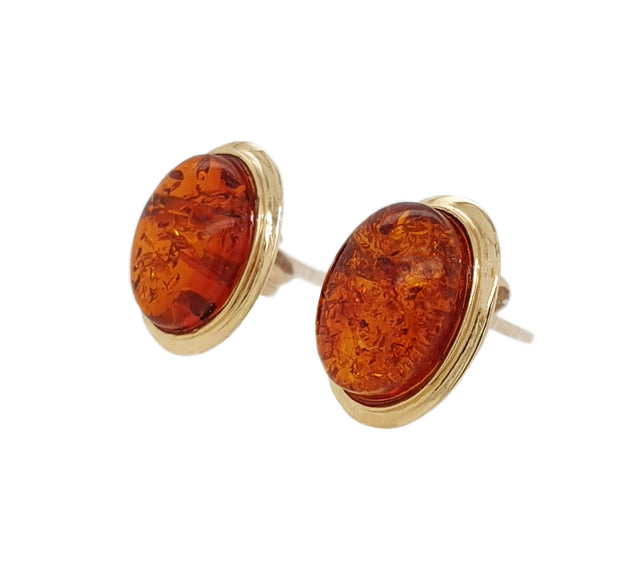 Baltic amber store stud earrings