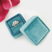Teal Green Ring Box - Antique Vintage Inspired