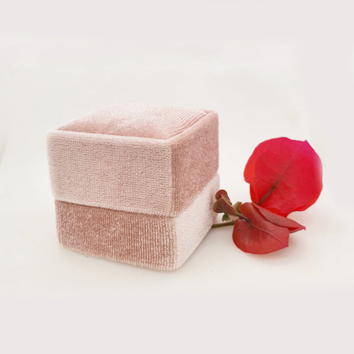 Soft Pink Ring Box - Antique Vintage Inspired