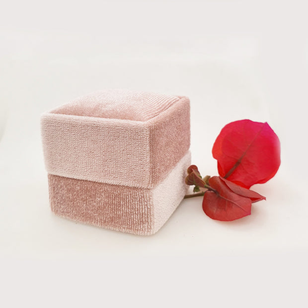 Soft Pink Ring Box - Antique Vintage Inspired