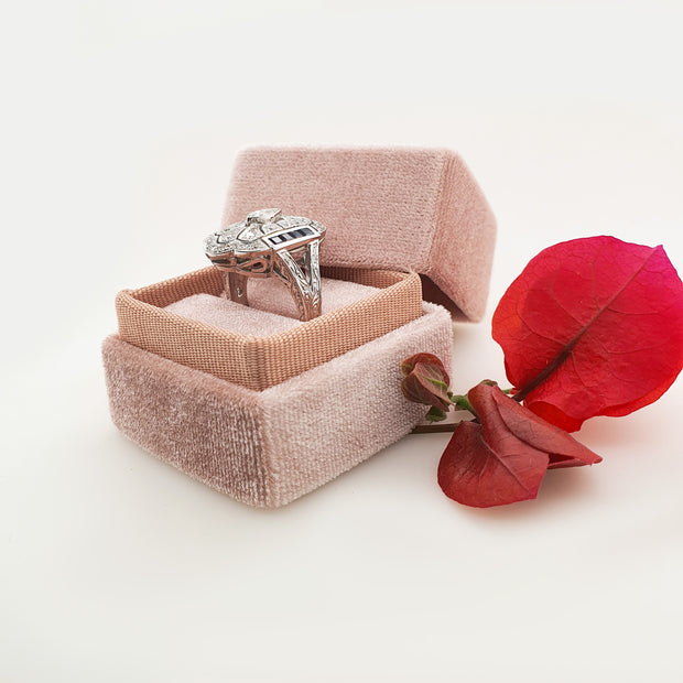 Soft Pink Ring Box - Antique Vintage Inspired