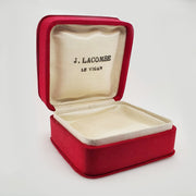 Vintage French Red Silk Jewellery Box - J.Lacombe 