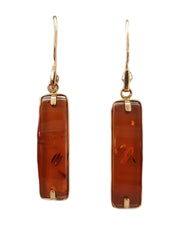 baltic amber vintage rose gold earrings